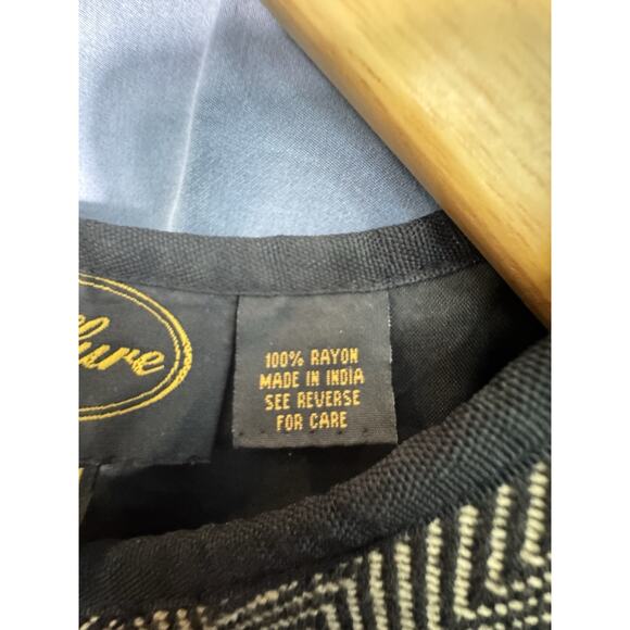 Allure Patch Print Jacket Women's Size petite small Black Animal Print Woven - Picture 3 of 4